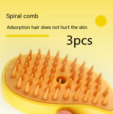 3 In 1 Cat Steam Brush Steamy Dog Brush Electric Spray Cat Hair Brushes For Massage Pet Grooming Comb Hair Removal Combs - - Pets Crazy Shops -
