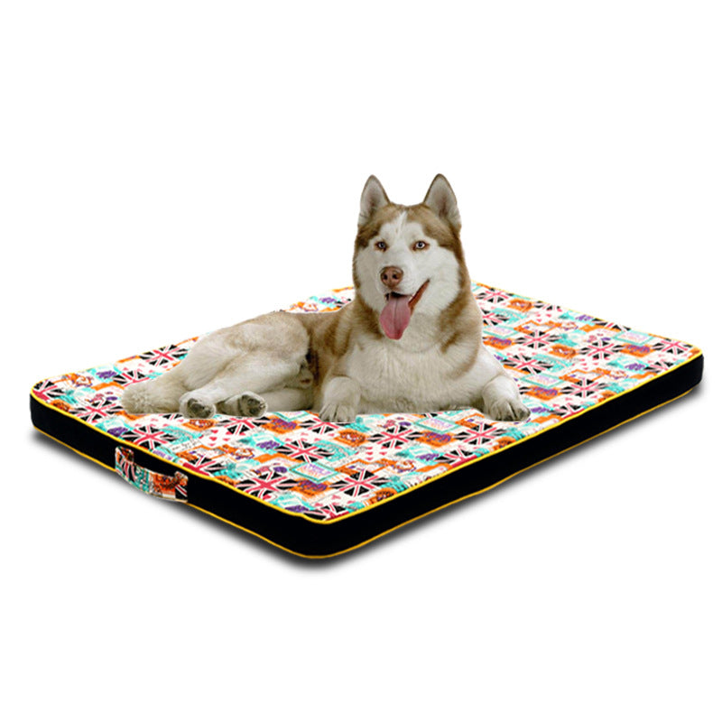 Thickened Pet Printing Canvas Dog Mats Dog Bed Mats Dog Bed Mattresses - - Pets Crazy Shops -