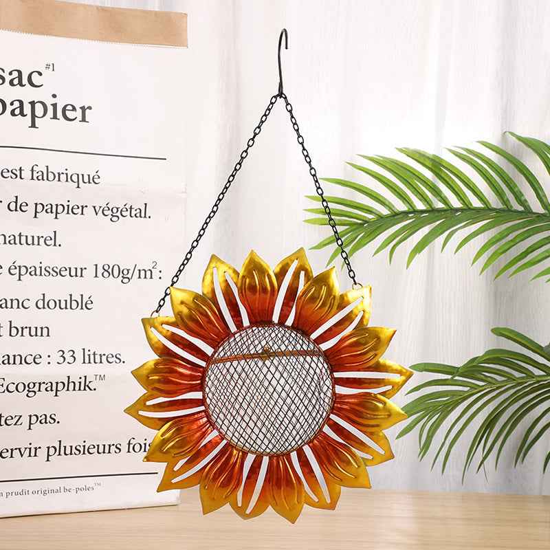 Wrought Iron Metal Flower-Shaped Bird Feeder - - Pets Crazy Shops -