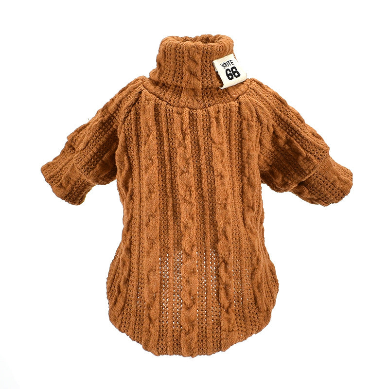 Pet Turtleneck Knitted Sweater Winter Dog Cat Keep Warm - - Pets Crazy Shops -