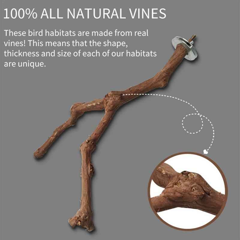 Bird Standing Stick Wild Grape Wood Grinding Claw Stick Perching Stick - - Pets Crazy Shops -