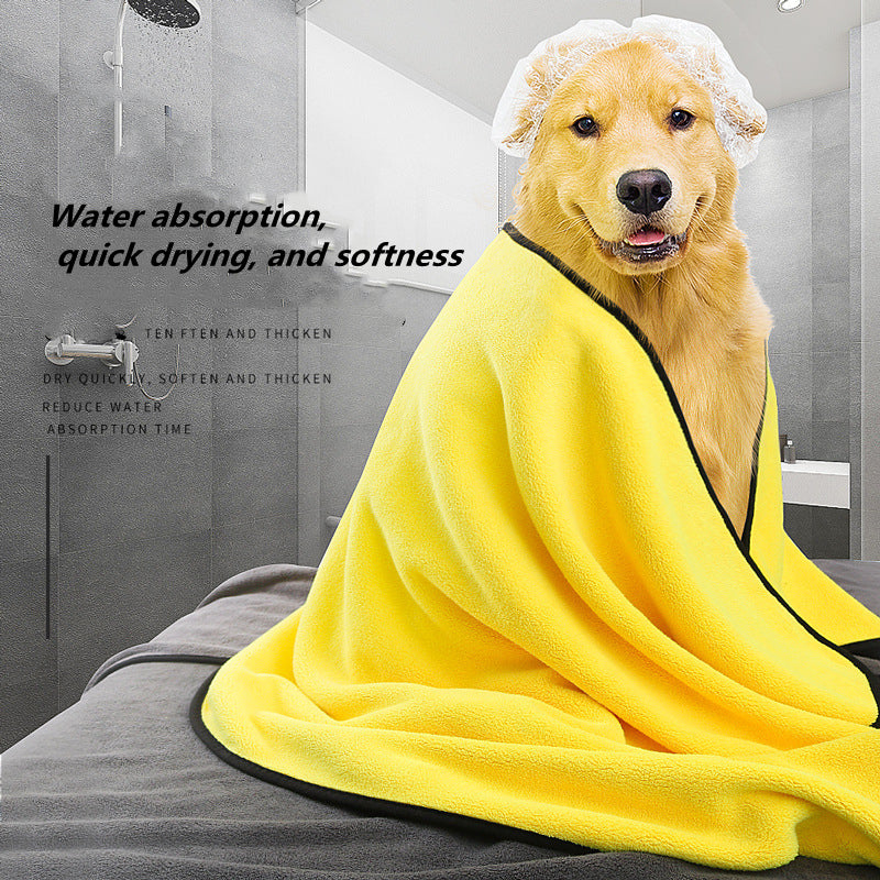 Dog Towels For Drying Dogs Drying Towel Dog Bath Towel, Quick-drying Pet Dog And Cat Towels Soft Fiber Towels Robe Super Absorbent Quick Drying Soft Microfiber Pet Towel For Dogs, Cats Yellow - - Pets Crazy Shops -