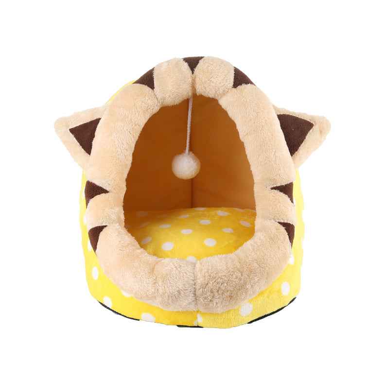 Cat Bed Indoor Soft Cats Houses Warm Cozy Cushion Bag Small Dog Removable Washable Tent Pet House Cat's Basket Pets Mat Supplies - - Pets Crazy Shops -