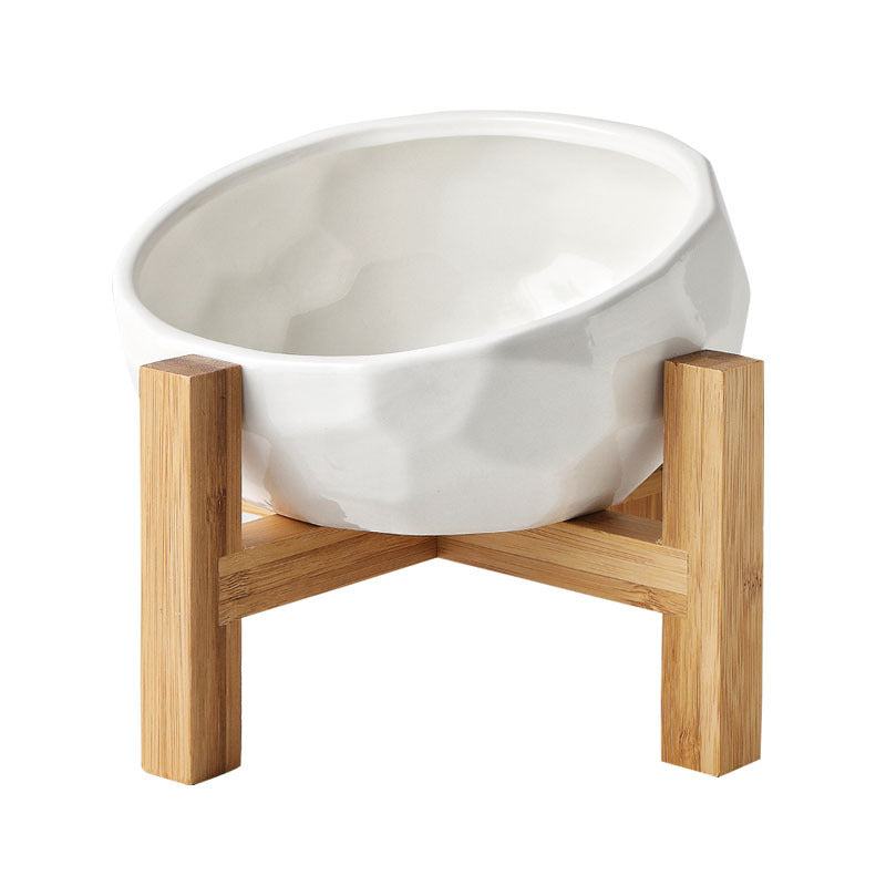 Pet bowl oblique mouth cat bowl food bowl dog bowl method bucket food bowl - - Pets Crazy Shops -