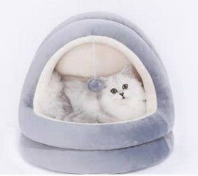 High Quality Cat House Beds Kittens Pet Cats Sofa Mats Cozy Bed Toy Dog for Small Kennel Home Cave Sleeping Nest Indoor Products - - Pets Crazy Shops -