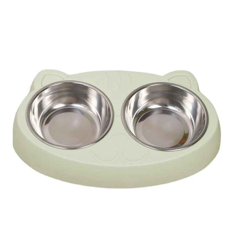 Dog Bowls Double Dog Water And Food Bowls Stainless Steel Bowls With Non-Slip Resin Station, Pet Feeder Bowls For Puppy Medium Dogs Cats - - Pets Crazy Shops -