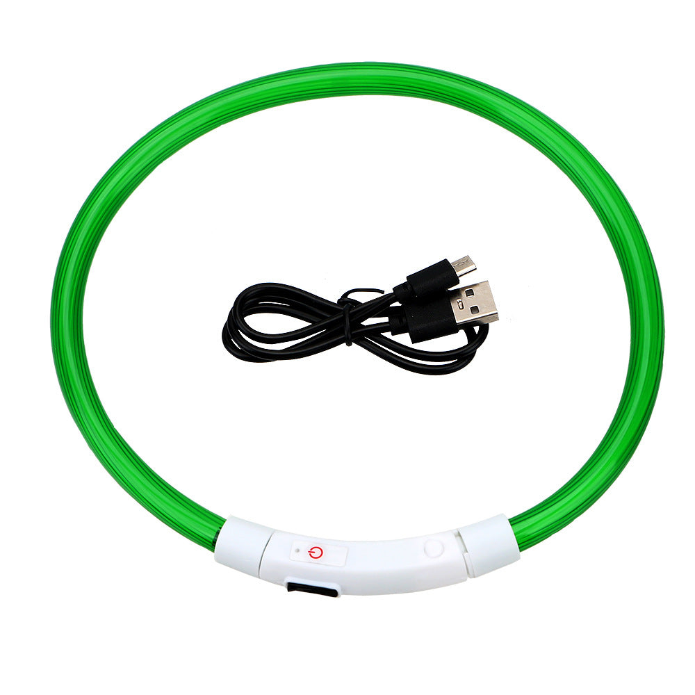 USB Rechargeable Pet Luminous Collar Three Flashing Modes - - Pets Crazy Shops -