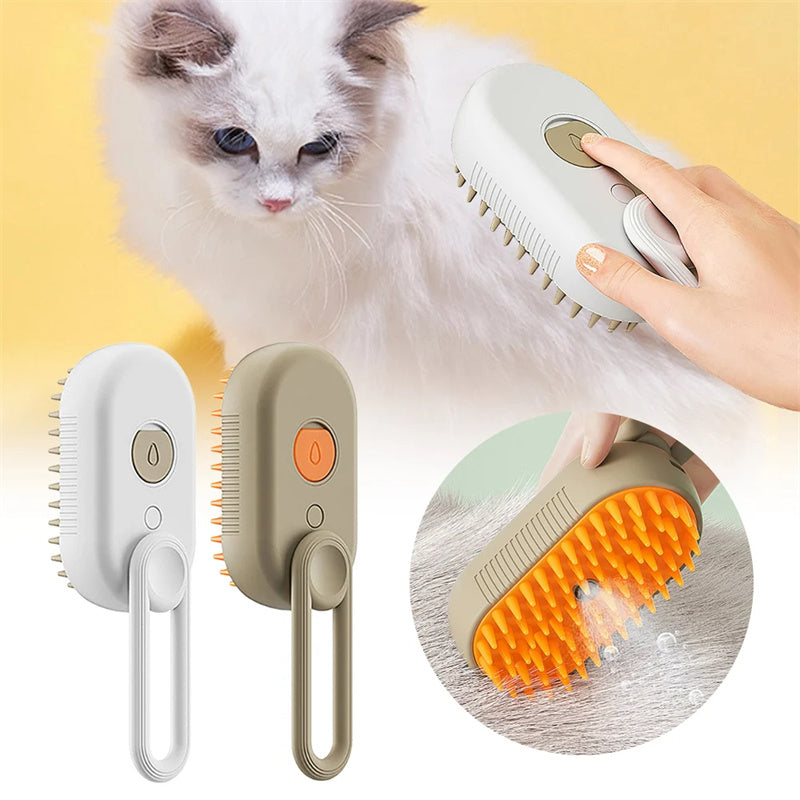 3-In-1 Electric Steam Pet | Grooming Brush