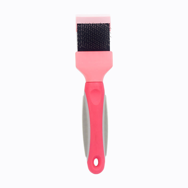 Pet Self Cleaning Hair Brush Cleaning Pets Supplies Cat Double Sided Soft Comb - - Pets Crazy Shops -