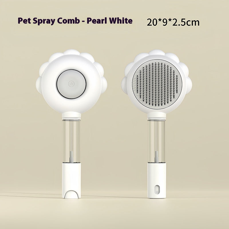 2 In 1 Self Cleaning Dog Brush Comb With Spray Pets Grooming Hair Remover Combs Brush Floating Hair Pet Grooming Brush Pet Products - - Pets Crazy Shops -