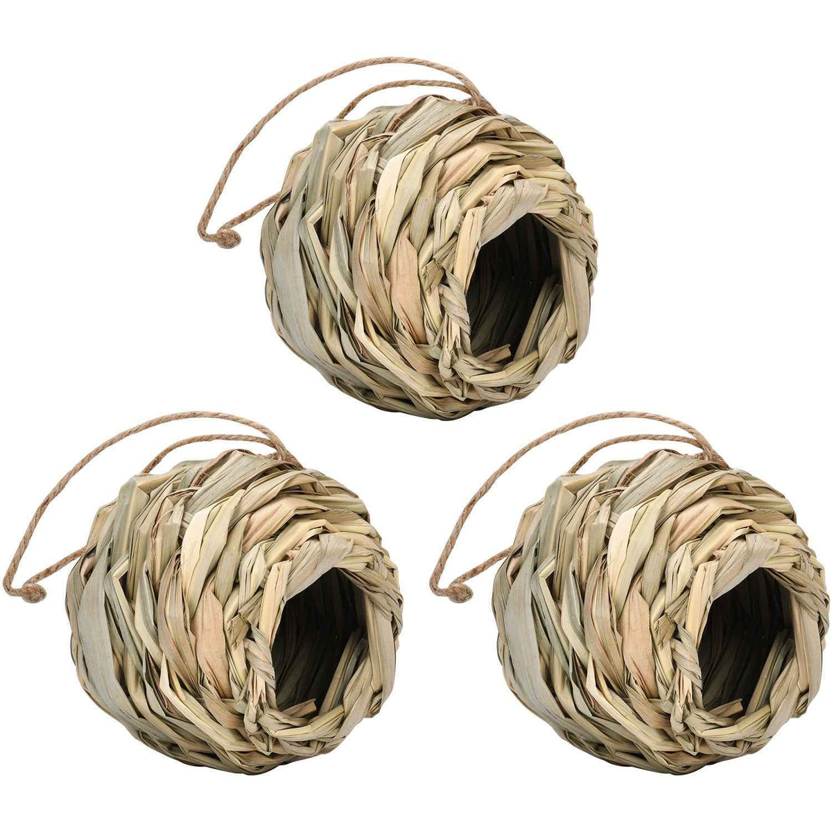 Straw Spherical Round Mouth Outdoor Bird Nest - - Pets Crazy Shops -