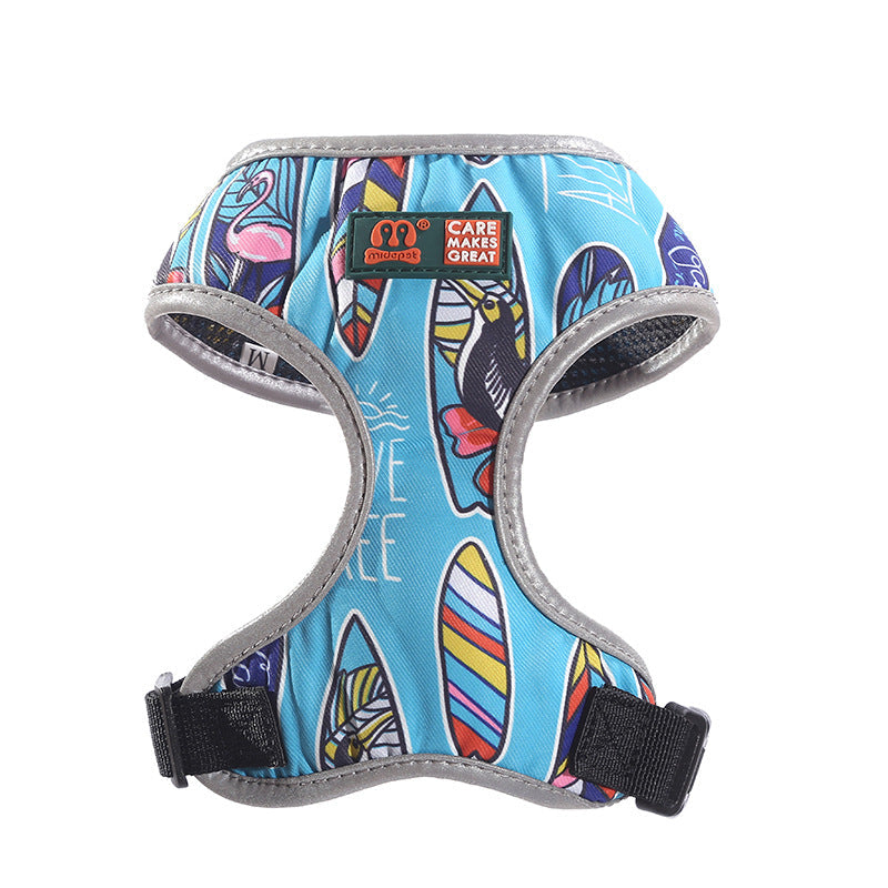 Breathable Double Layer Multicolor Printed Dog Harness - - Pets Crazy Shops -