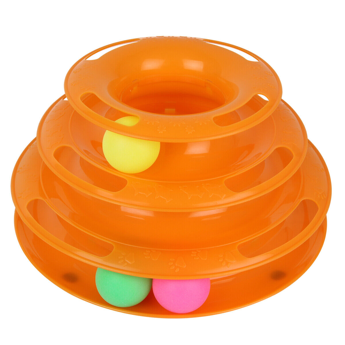 Pet Cat Crazy Ball Disk Interactive Toys Amusement Plate Trilaminar Funny Toy - - Pets Crazy Shops -