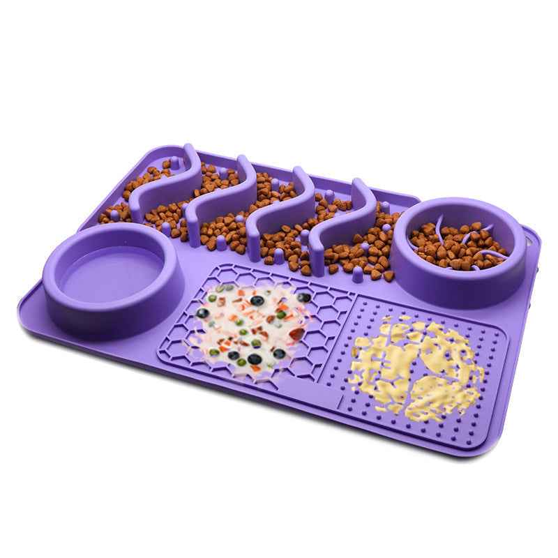 Dog Silicone Licking Pad Pet Licking Mat Silicone Smelling Mat Multifunctional Food Bowl Pets Supplies - - Pets Crazy Shops -