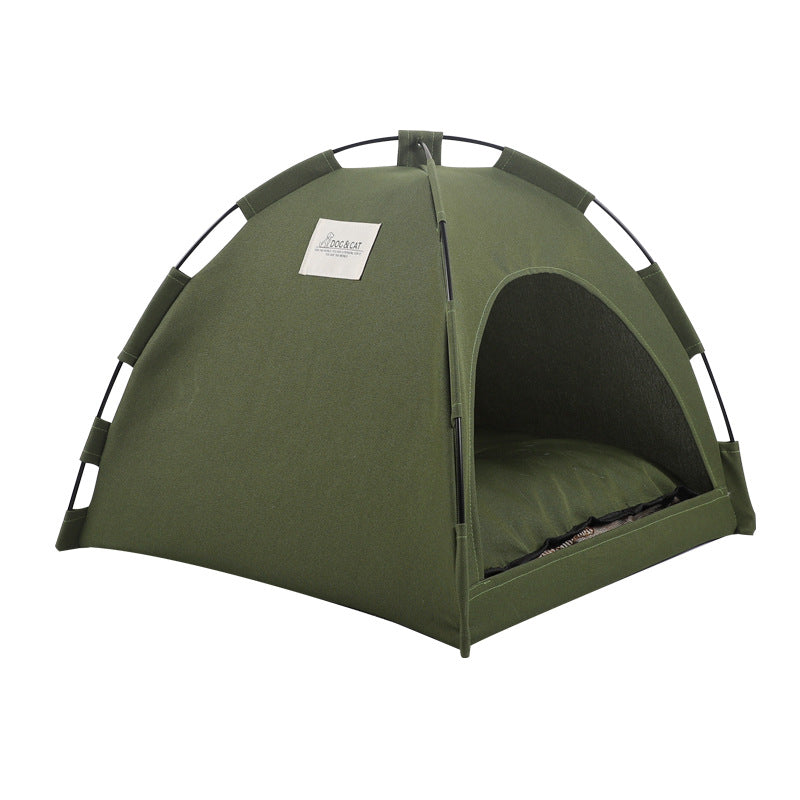 Cat Tent Cooling Mat Dog House Pet Sofa Camping Dog Bed With Cushion For Dog Kennel Indoor Cat Nest Cat Bed Pets Products - - Pets Crazy Shops -