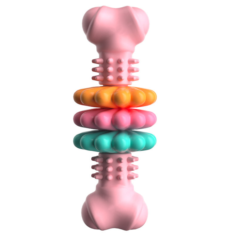 Dog Chew Toy Dog Bone Type Dogs Teeth Cleaning Toys Indestructible TPR Bone Chewing Bite Resistant Teething Toys Pet Products - - Pets Crazy Shops -