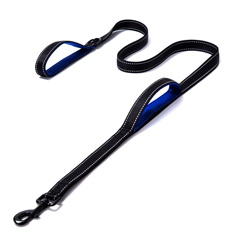 Pet Products Leash Leash Nylon Double Thickened Reflective Dog Leash  -  - Pets Crazy Shops -