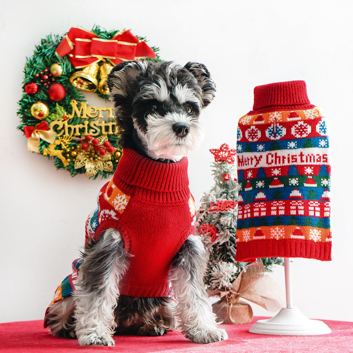 Pet Dog Christmas Turtleneck Sweater  -  - Pets Crazy Shops -