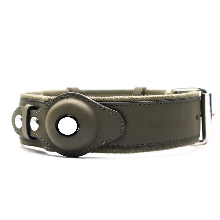 Location Tracker First Layer Leather Dog Pet Collar  -  - Pets Crazy Shops -