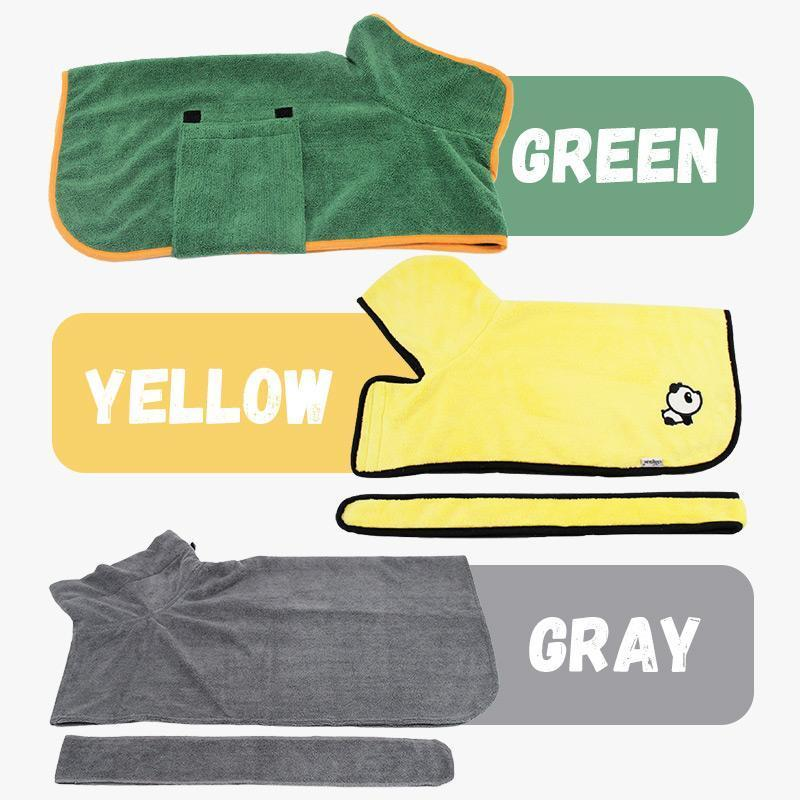 Absorbent Pet Bathrobe With Waist-wrapped Microfiber  -  - Pets Crazy Shops -