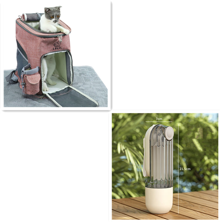2 In 1 Pet Water Cup Segment Design Green Dog Walking Portable Drinking Cup Dog Feeding Supplies Pet Supplies Dog Walking Water Feeder Pets Products  -  - Pets Crazy Shops -