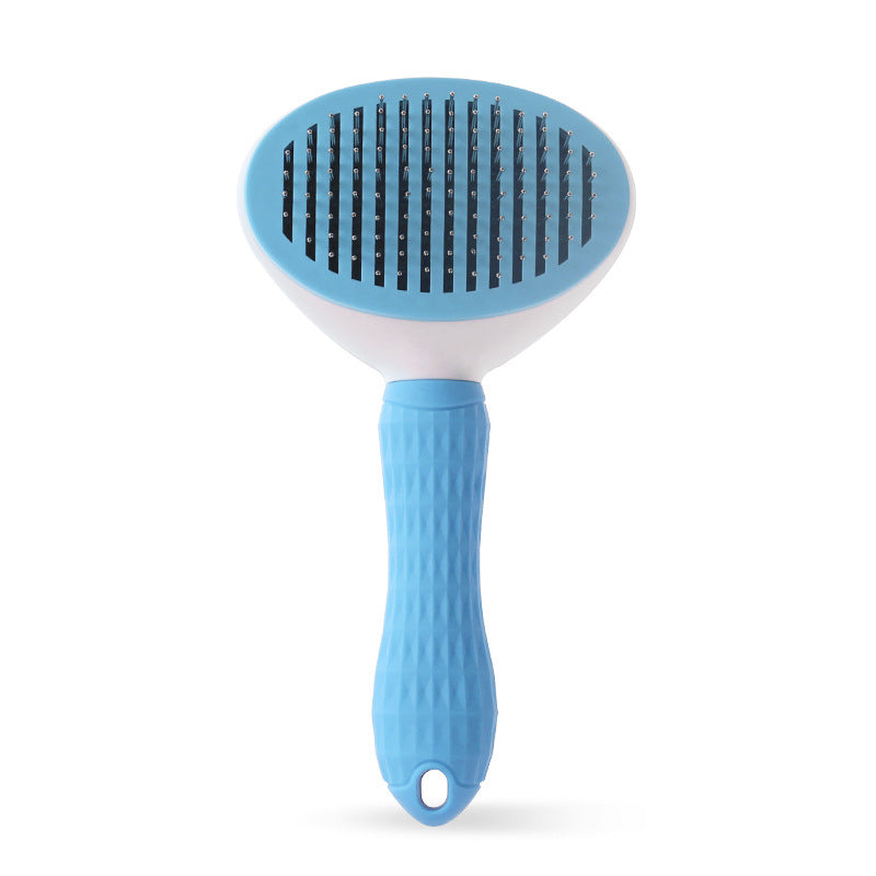 Cat Self-Cleaning Comb Stainless Steel Dog Comb Hair Brush One Key To Remove Floating Artifact  -  - Pets Crazy Shops -