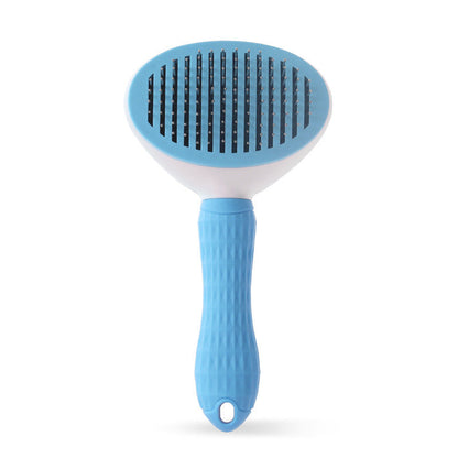 Cat Self-Cleaning Comb Stainless Steel Dog Comb Hair Brush One Key To Remove Floating Artifact  -  - Pets Crazy Shops -