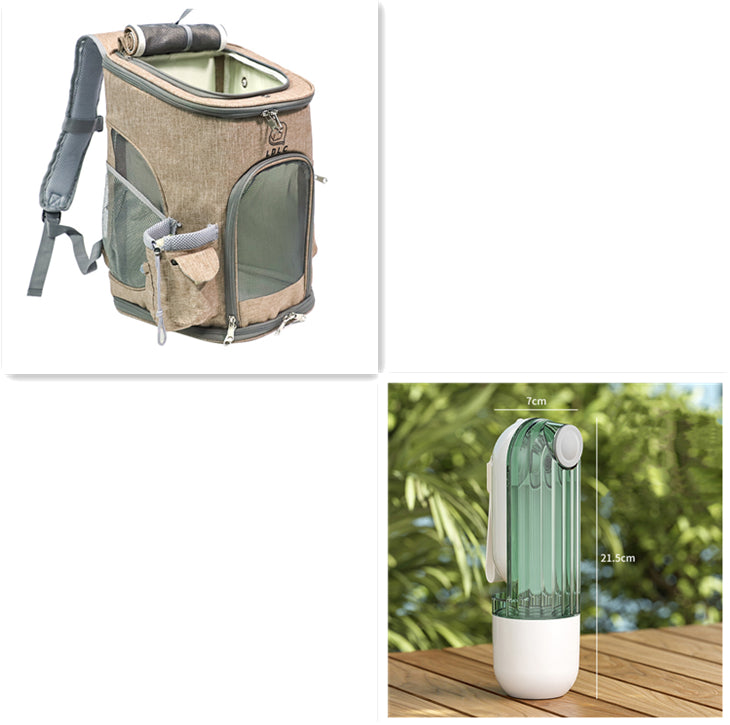 2 In 1 Pet Water Cup Segment Design Green Dog Walking Portable Drinking Cup Dog Feeding Supplies Pet Supplies Dog Walking Water Feeder Pets Products  -  - Pets Crazy Shops -