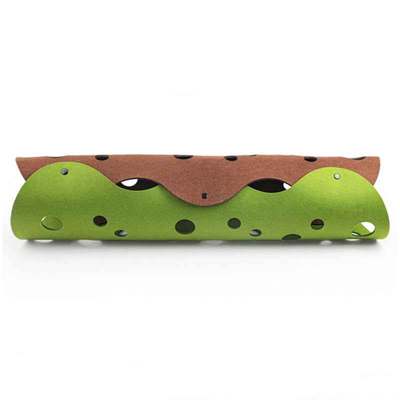 Cat Tunnel Cat Toy Felt Pom Splicing Deformable Kitten Nest Collapsible Tube House Tunnel Interactive Pet Toy Cat Accessories  -  - Pets Crazy Shops -