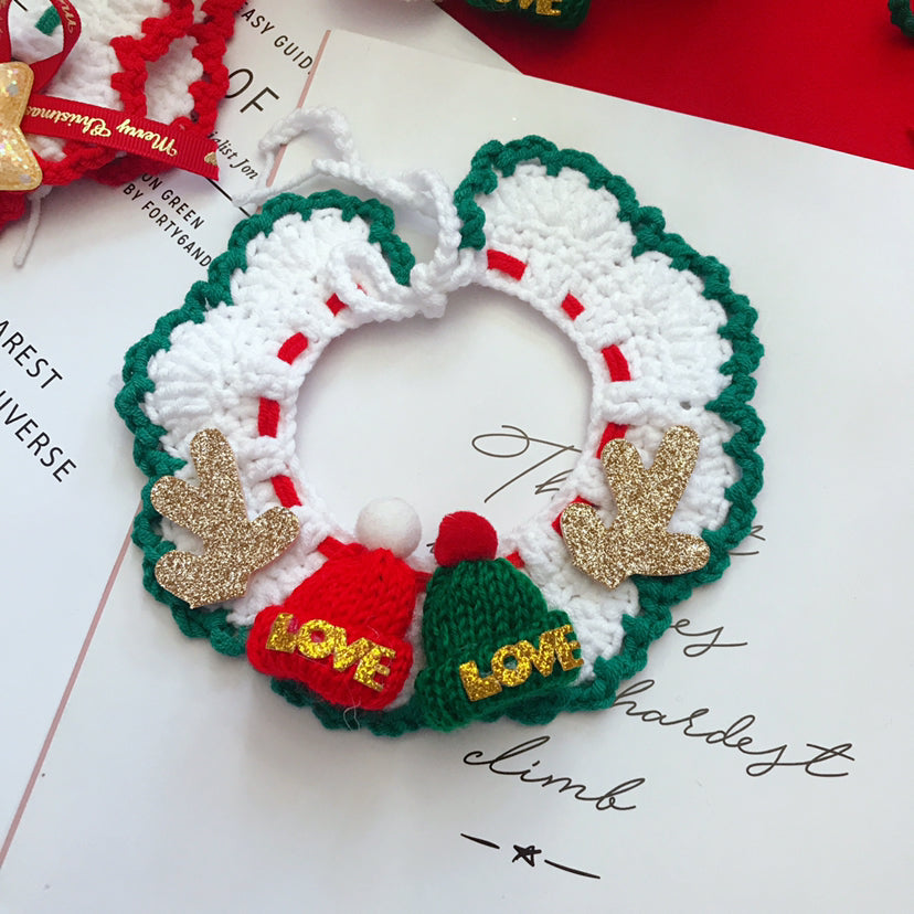 Wool Pet Collar Hand Woven Collar Christmas Pet Accessories  -  - Pets Crazy Shops -