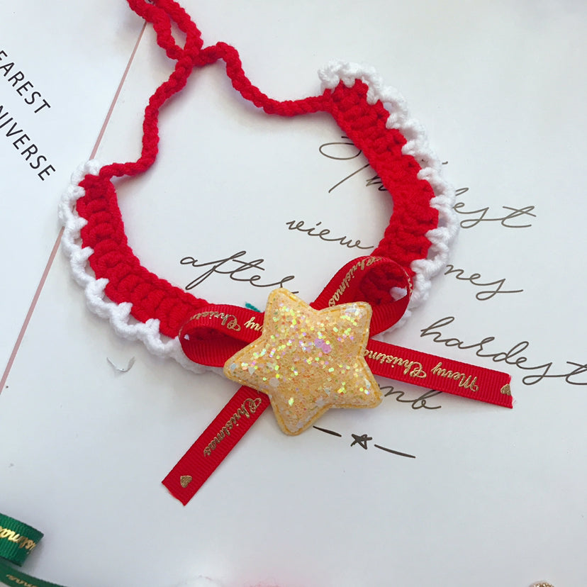 Wool Pet Collar Hand Woven Collar Christmas Pet Accessories  -  - Pets Crazy Shops -