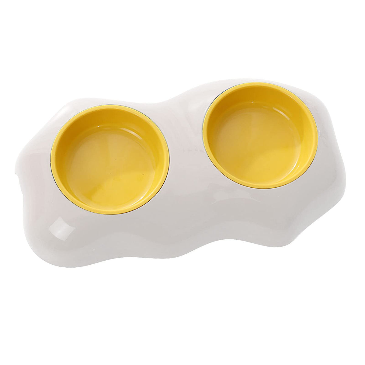 Egg-shaped Pet Bowl Drinking Water Single Bowl Double Bowl Dog Bowls Cute Pet Feeding Bowl Egg Yolk Shaped Food And Water Elevated Bowl Feeder  -  - Pets Crazy Shops -