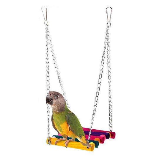 Colorful suspension bridge swing stand bar stand peony  -  - Pets Crazy Shops -