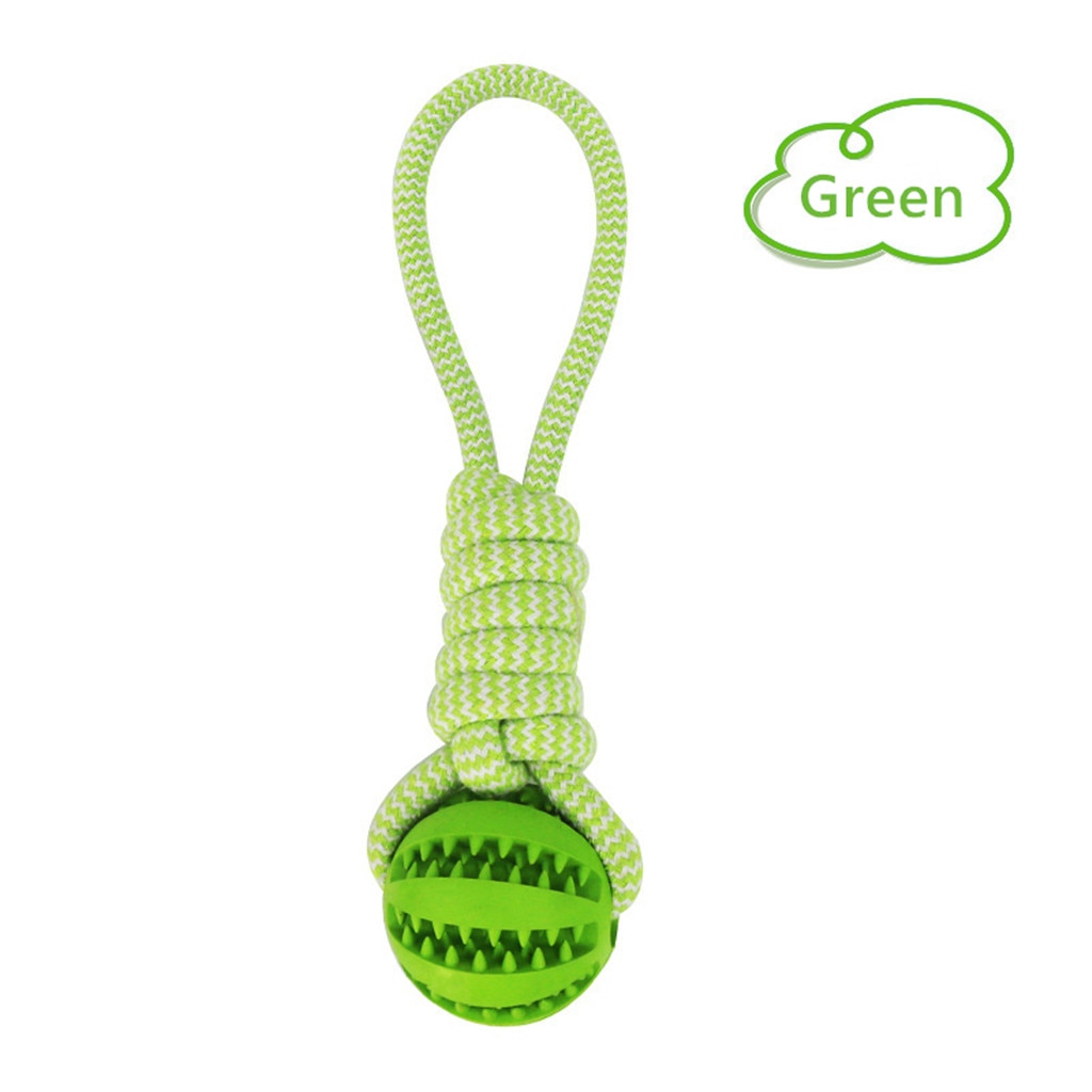 Dog Toys Balls Interactive Treat Rope Rubber Leaking Balls For Small Medium Dogs Chewing Bite Resistant Pet Tooth Cleaning  -  - Pets Crazy Shops -