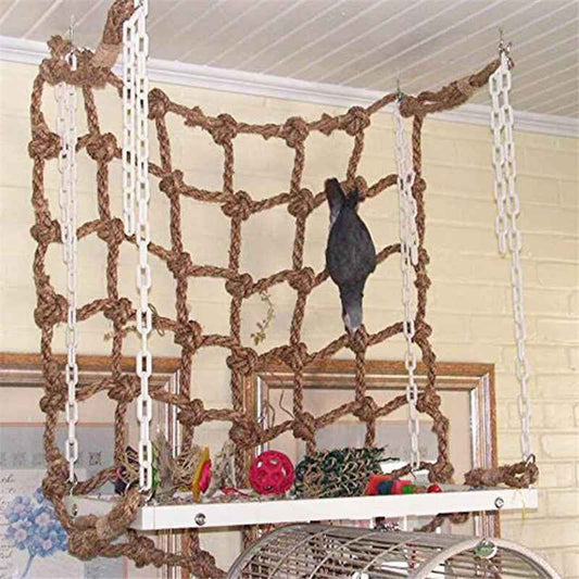 Parrot bird hemp rope climbing net  -  - Pets Crazy Shops -