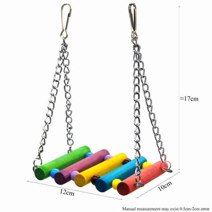 Colorful suspension bridge swing stand bar stand peony  -  - Pets Crazy Shops -