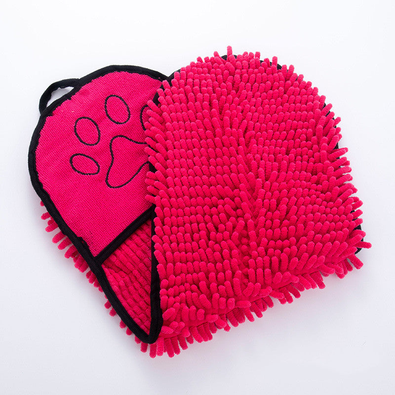 Super Absorbent Pet Bath Towel | Dog & Cat Chenille Quick-Dry Towel