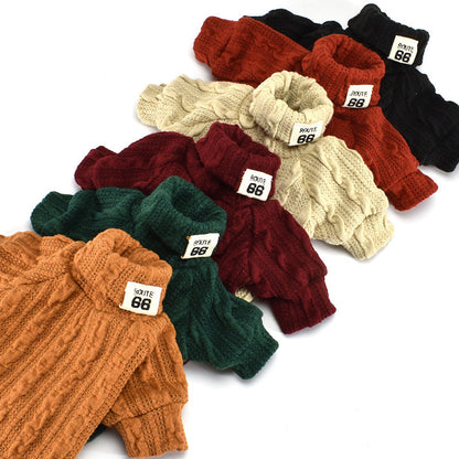 Pet Turtleneck Knitted Sweater Winter Dog Cat Keep Warm  -  - Pets Crazy Shops -