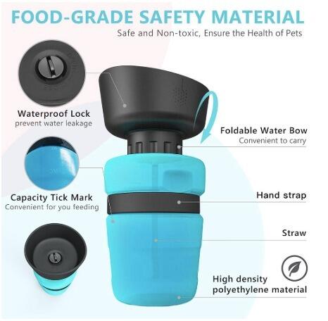 Pet Outdoor Foldable Bottle Dog Travel Water Bottle Dog Water Dispenser  -  - Pets Crazy Shops -