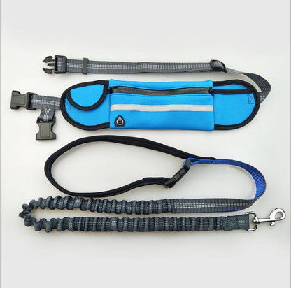 Hands-Free Dog Running Leash with Waist Pocket Adjustable Belt Shock Absorbing Bungee  -  - Pets Crazy Shops -