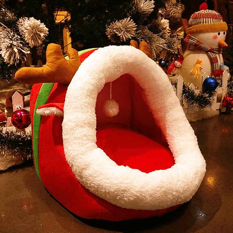 Cat Bed Indoor Soft Cats Houses Warm Cozy Cushion Bag Small Dog Removable Washable Tent Pet House Cat's Basket Pets Mat Supplies  -  - Pets Crazy Shops -