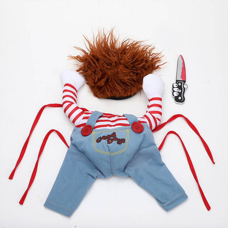 Halloween Pet Costume Pet Dog Funny Clothes Adjustable Dog Cosplay Costume Scary Costume Party Gatherings  -  - Pets Crazy Shops -