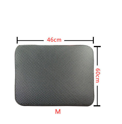 Double Layer Litter Cat Bed Pads Pet Cat Litter Mat Trapping Pets Litter Box Mat Pet Product Bed For Cats House Clean Mat  -  - Pets Crazy Shops -