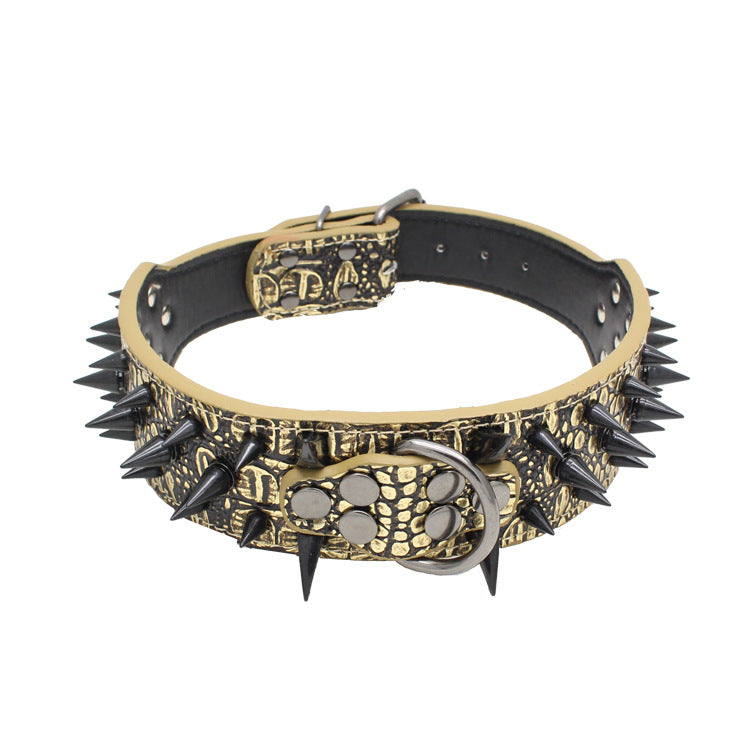 Large Explosion-Proof Rivet Bite-Proof Pet Collar  -  - Pets Crazy Shops -
