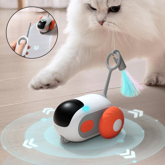 Remote Control Interactive Cat Car Toy USB Charging Chasing Automatic Self-moving Remote Smart Control Car Interactive Cat Toy Pet Products  -  - Pets Crazy Shops -