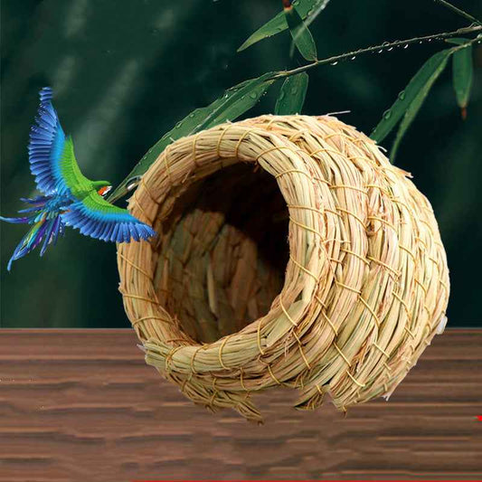 Straw Warm Bird Nest  -  - Pets Crazy Shops -