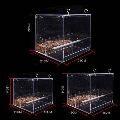 Acrylic bird feeder  -  - Pets Crazy Shops -