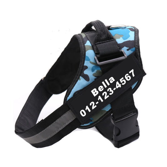 Personalized Dog Harness No Pull Reflective Breathable Adjustable Pet Harness For Small Large Dog Harness Vest With Custom  -  - Pets Crazy Shops -