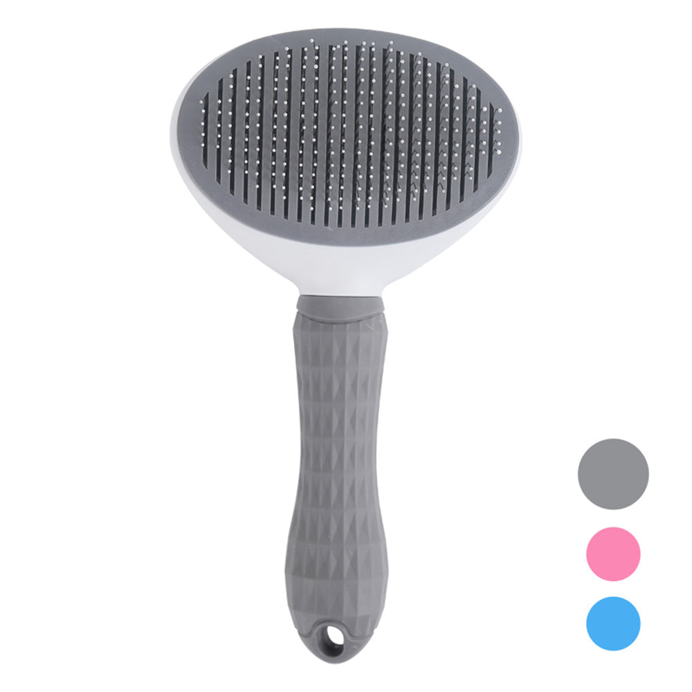Cat Self-Cleaning Comb Stainless Steel Dog Comb Hair Brush One Key To Remove Floating Artifact  -  - Pets Crazy Shops -