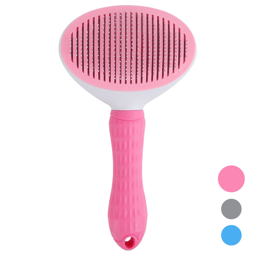 Cat Self-Cleaning Comb Stainless Steel Dog Comb Hair Brush One Key To Remove Floating Artifact  -  - Pets Crazy Shops -